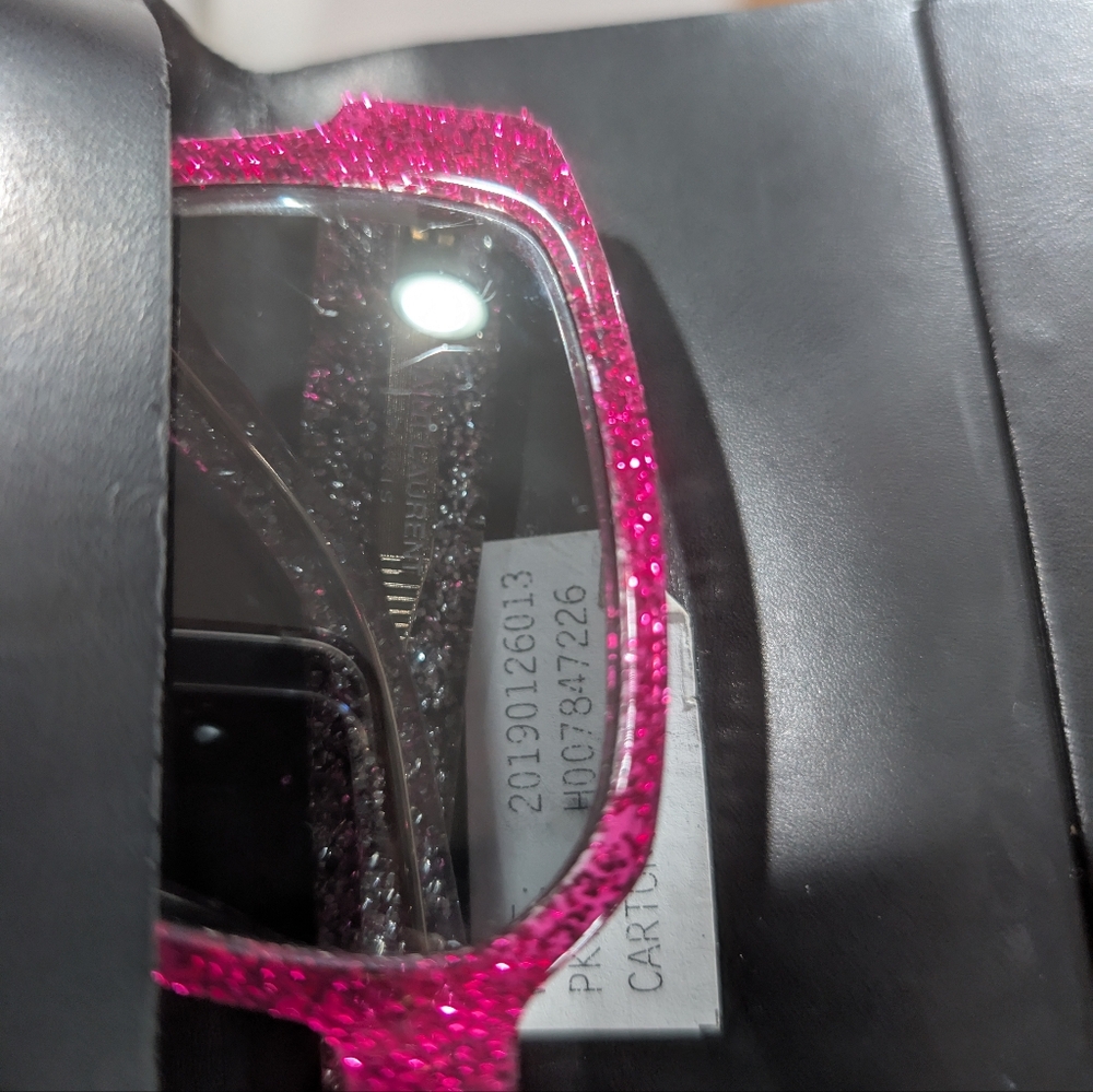 Yves Saint Laurent | Hot Pink Glitter Sunglasses - Picture 14 of 17